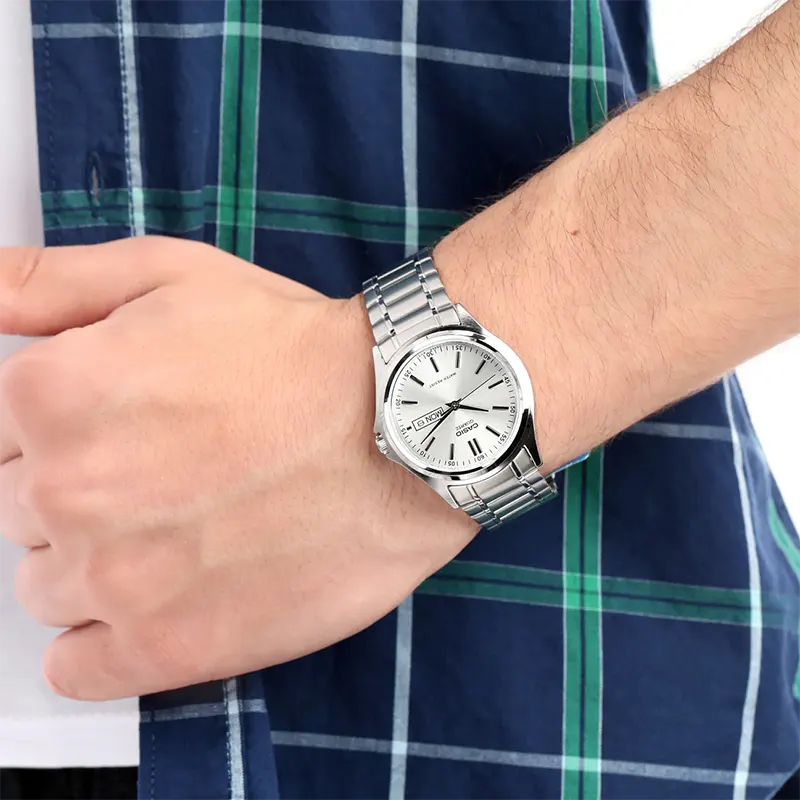 Casio Enticer Quartz Silver Dial Men's Watch- MTP-1239D-7A